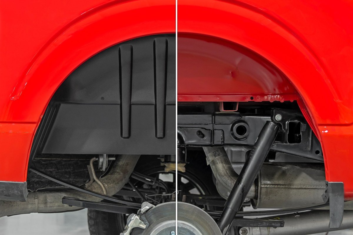 Ford F-150 Rear Wheel Well Liners - Rough Country - Black - '21-'23